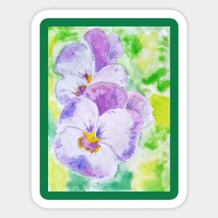 African Violets in watercolor Sticker